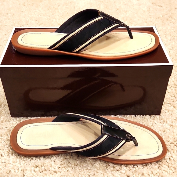 Men's COACH Morrison Signature Flip Flops size 11 - Picture 3 of 13